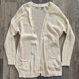 Women's Cream Open Knit Sweater